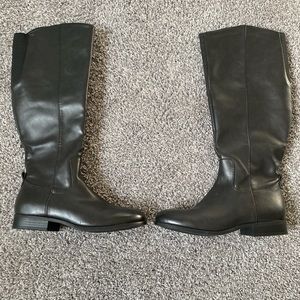 Knee high black boots